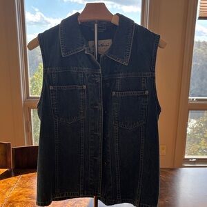 Eddie Bauer Dark Blue Denim Vest